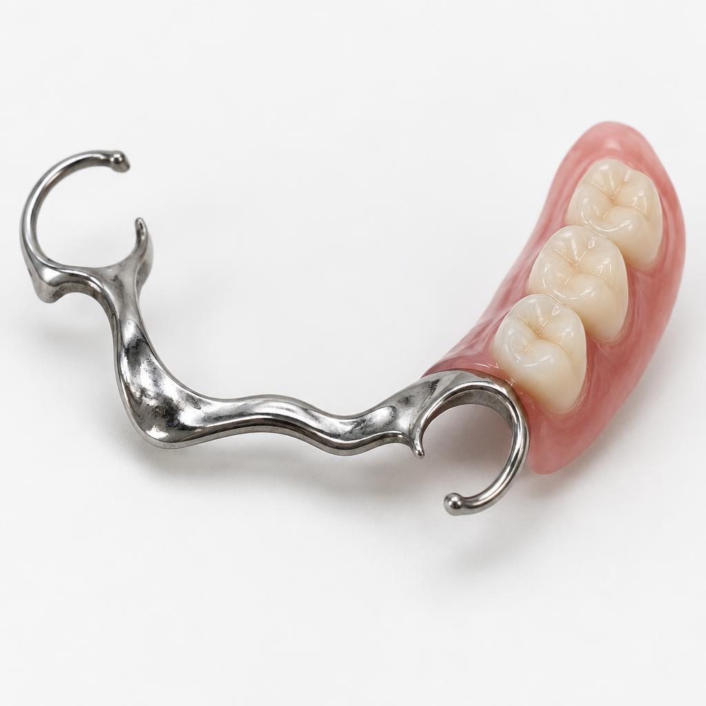 Cast metal and flexible partial dentures crafted for Dentures Plus patients